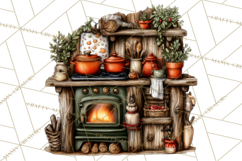 Rustic Homestead Kitchen Clipart | Farmhouse Kitchen Png Product Image 2