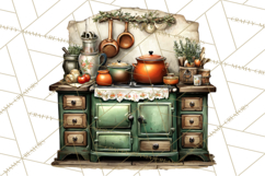 Rustic Homestead Kitchen Clipart | Farmhouse Kitchen Png Product Image 3
