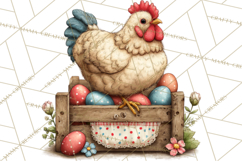 Spring Chickens Gardening Farm Clipart PNG, Chicks Clip Art Product Image 3