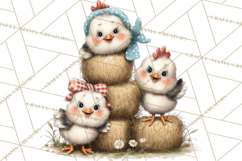 Spring Chickens Gardening Farm Clipart PNG, Chicks Clip Art Product Image 4