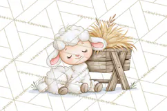 Christmas Nativity Clipart, Watercolor Nativity Scene PNG Product Image 2