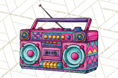 80s Retro Doodle Accessories PNG Product Image 2
