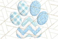 Cat Paw Prints Clipart PNG, Patchwork Kitty Paw Art Product Image 5