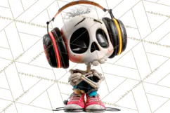 Funny Skeletons Clipart, Funny PNG, Funny Life Clip Art Product Image 2