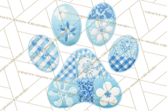 Cat Paw Prints Clipart PNG, Patchwork Kitty Paw Art Product Image 3
