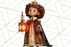 Fairy Tale Christmas Clipart, Enchanted Royal Winter Png Product Image 4