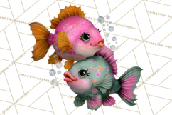 Cute Turtle Frog Alligator Pond Animals Clipart PNG Product Image 3