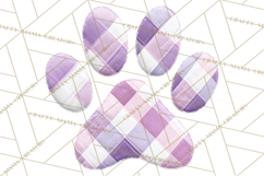 Cat Paw Prints Clipart PNG, Patchwork Kitty Paw Art Product Image 5