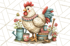 Spring Chickens Gardening Farm Clipart PNG, Chicks Clip Art Product Image 5