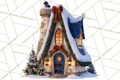 Fairy Tale Christmas Clipart, Enchanted Royal Winter Png Product Image 2