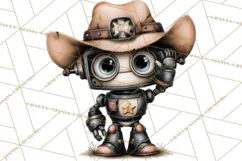 Western Robot Clipart PNG Files, Western Clip Art Product Image 5