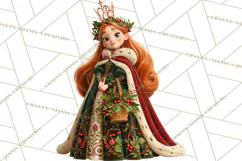 Fairy Tale Christmas Clipart, Enchanted Royal Winter Png Product Image 3