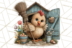 Spring Chickens Gardening Farm Clipart PNG, Chicks Clip Art Product Image 2