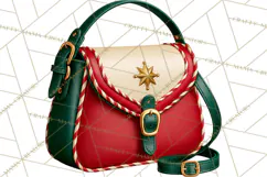 Christmas Handbag Clipart PNG, Holiday Purse Illustrations Product Image 3