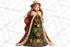 Fairy Tale Christmas Clipart, Enchanted Royal Winter Png Product Image 4