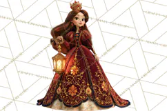 Fairy Tale Christmas Clipart, Enchanted Royal Winter Png Product Image 5