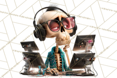 Funny Skeletons Clipart, Funny PNG, Funny Life Clip Art Product Image 4