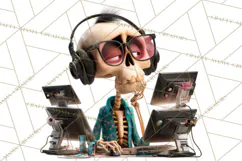 Funny Skeletons Clipart, Funny PNG, Funny Life Clip Art Product Image 4