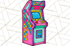 80s Retro Doodle Accessories PNG Product Image 2