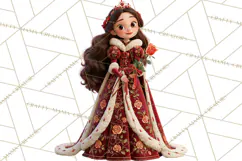 Fairy Tale Christmas Clipart, Enchanted Royal Winter Png Product Image 2