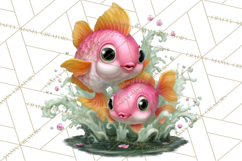 Cute Turtle Frog Alligator Pond Animals Clipart PNG Product Image 2