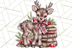 Dark Academia Christmas Clipart Royal Stewart Tartan PNG Product Image 3