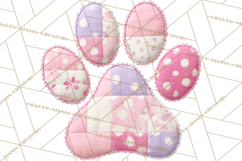 Cat Paw Prints Clipart PNG, Patchwork Kitty Paw Art Product Image 3