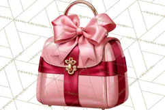 Christmas Handbag Clipart PNG, Holiday Purse Illustrations Product Image 4