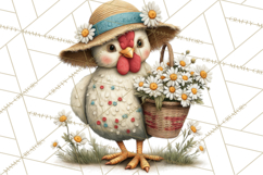 Spring Chickens Gardening Farm Clipart PNG, Chicks Clip Art Product Image 5
