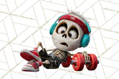 Funny Skeletons Clipart, Funny PNG, Funny Life Clip Art Product Image 5