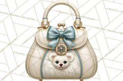 Christmas Handbag Clipart PNG, Holiday Purse Illustrations Product Image 2