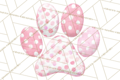 Cat Paw Prints Clipart PNG, Patchwork Kitty Paw Art Product Image 2