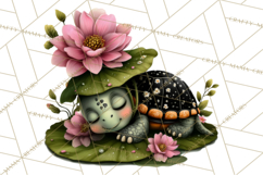 Cute Turtle Frog Alligator Pond Animals Clipart PNG Product Image 2