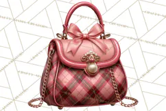 Christmas Handbag Clipart PNG, Holiday Purse Illustrations Product Image 3