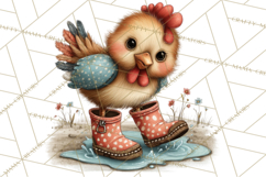 Spring Chickens Gardening Farm Clipart PNG, Chicks Clip Art Product Image 3
