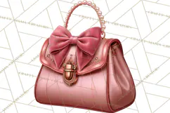 Christmas Handbag Clipart PNG, Holiday Purse Illustrations Product Image 4