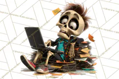 Funny Skeletons Clipart, Funny PNG, Funny Life Clip Art Product Image 2