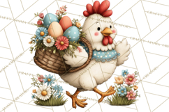 Spring Chickens Gardening Farm Clipart PNG, Chicks Clip Art Product Image 2