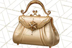 Christmas Handbag Clipart PNG, Holiday Purse Illustrations Product Image 3
