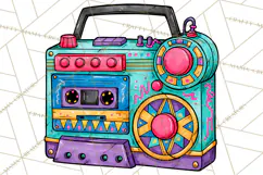 80s Retro Doodle Accessories PNG Product Image 3