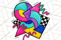 80s Retro Doodle Accessories PNG Product Image 5