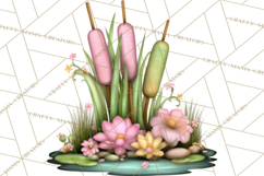 Cute Turtle Frog Alligator Pond Animals Clipart PNG Product Image 4