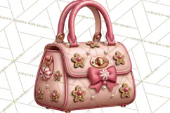 Christmas Handbag Clipart PNG, Holiday Purse Illustrations Product Image 5