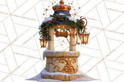 Fairy Tale Christmas Clipart, Enchanted Royal Winter Png Product Image 5