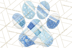 Cat Paw Prints Clipart PNG, Patchwork Kitty Paw Art Product Image 4