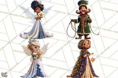 Fairy Tale Christmas Clipart, Enchanted Royal Winter Png Product Image 1