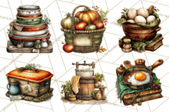 Rustic Homestead Kitchen Clipart Bundle | Farmhouse Kitchen Product Image 2