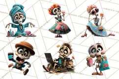 Funny Skeletons Clipart, Funny PNG, Funny Life Clip Art Product Image 2