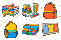 School Supplies Clipart Back To School PNG, Teacher Clip Art Product Image 2