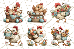 Spring Chickens Gardening Farm Clipart PNG, Chicks Clip Art Product Image 2